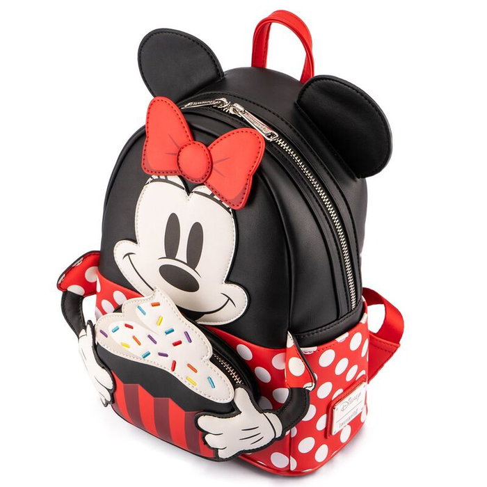 Disney Loungefly Sac à dos Cupcake Minnie Mouse 26 cm - Sac à dos pour femme et fille