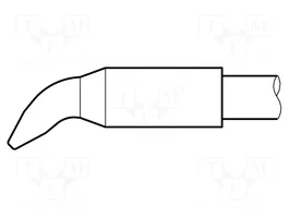 JBC TOOLS Pointe burin courbé 2,2x1mm