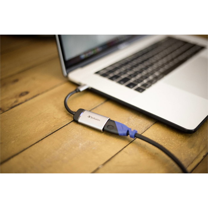 Verbatim Adaptateur USB-C vers HDMI 4K, 10 cm, Argent/Noir