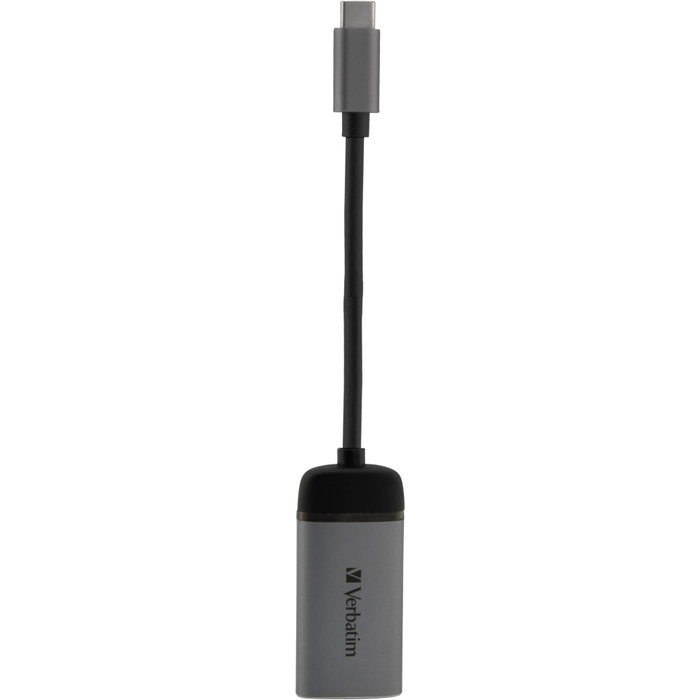 Verbatim Adaptateur USB-C vers HDMI 4K, 10 cm, Argent/Noir