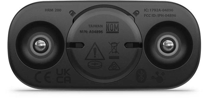 Garmin - Ceinture Cardiofréquencemètre HRM 200 pour Montres Connectées - Taille XS-S - Autonomie 1 an - Portée 3 m - Bluetooth