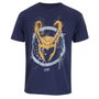 Marvel T-shirt à manches courtes Splatter Logo Bleu Unisexe S