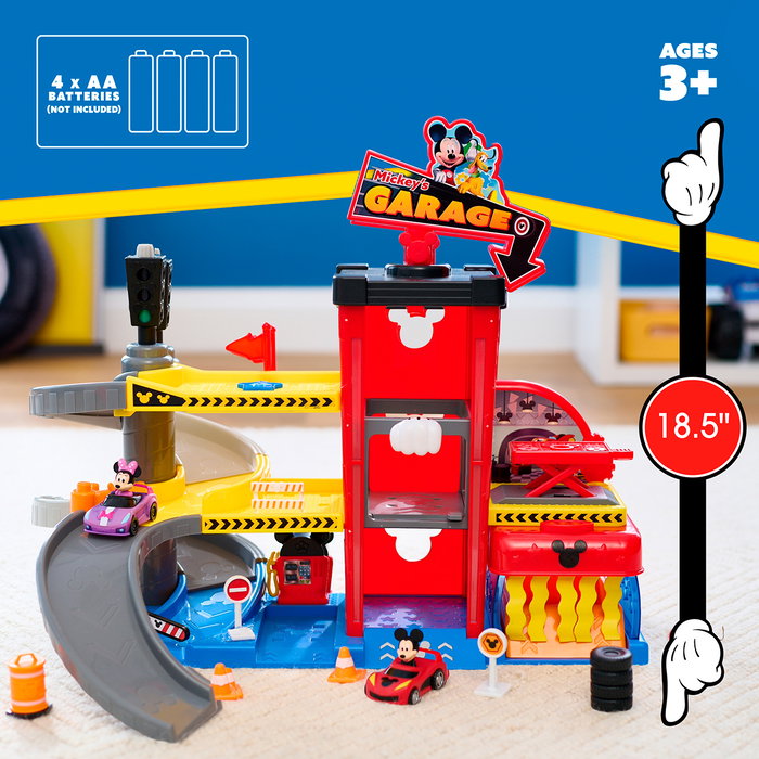Just Play Garage Mickey Mouse Disney Junior Ready To Race 3 étages avec véhicules, 18 pièces, +3 ans Just Play Garage Mickey Mouse Disney Junior Ready To Race 3 étages avec véhicules, 18 pièces, +3 ans