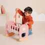 Smoby Berceau à barreaux Baby Nurse - Lit bébé à bascule avec mobile, pour poupon jusqu'à 42 cm - À partir de 18 mois - Fabriqué en France
