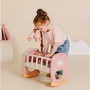 Smoby Berceau à barreaux Baby Nurse - Lit bébé à bascule avec mobile, pour poupon jusqu'à 42 cm - À partir de 18 mois - Fabriqué en France