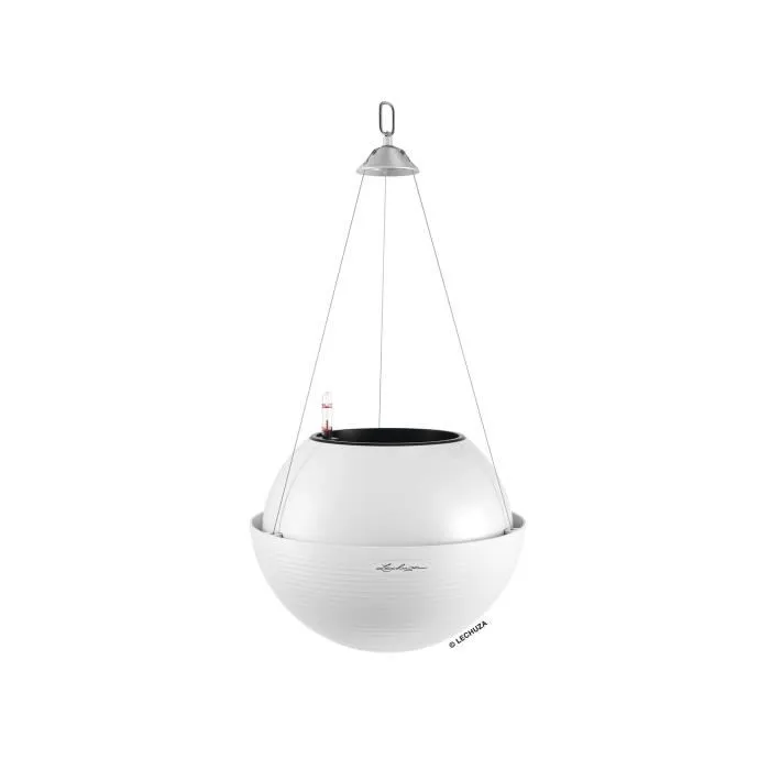 Lechuza BOLA Color 32 ALL-IN-ONE - Jardinière suspendue à auto-arrosage, blanc - Ø 32 × 25 cm