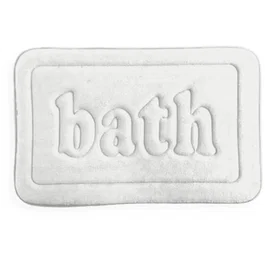 Today UTILITY - Tapis de bain mémoire de forme antidérapant, doux et absorbant - 40 x 60 cm - Blanc