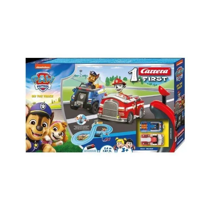 Carrera First Circuit de course Pat'Patrouille - Longueur 2,4 m - Échelle 1/50 - Jeu de voiture pour enfants dès 3 ans Carrera First Circuit de course Pat'Patrouille - Longueur 2,4 m - Échelle 1/50 - Jeu de voiture pour enfants dès 3 ans