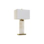 DKD Home Decor Lampe de bureau Blanc Doré Métal Marbre
