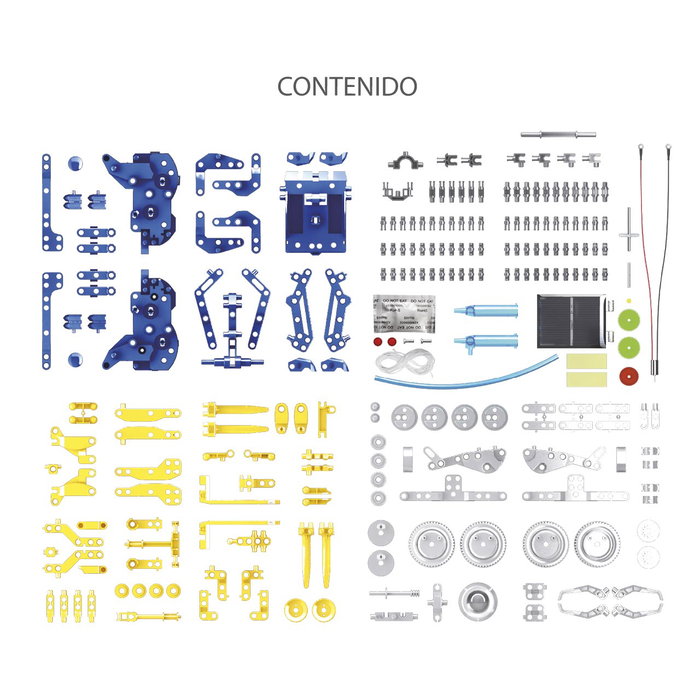 DEQUBE Kit Robotique 12 en 1 à Énergie Solaire et Hydraulique - Jouet Éducatif STEM pour Construire 12 Modèles Différents (Dinosaure, Scorpion...) - Pour Enfants de 8 Ans et Plus