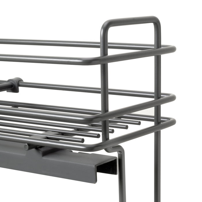 Emuca porte-bouteilles extractible TitaneMax avec fermeture à amortie, gauche, 3 plateaux, module 200mm, Acier, Gris Anthracite Emuca porte-bouteilles extractible TitaneMax avec fermeture à amortie, gauche, 3 plateaux, module 200mm, Acier, Gris Anthracite