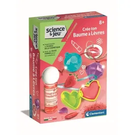 Clementoni - Science & Jeu - Coffret scientifique création de baumes à lèvres parfumés à la fraise - A partir de 8 ans