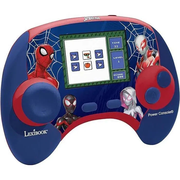 Lexibook Console éducative bilingue français-anglais Spider-Man avec écran LCD 2,8 pouces, activités lettres, chiffres, musique et jeux de logique