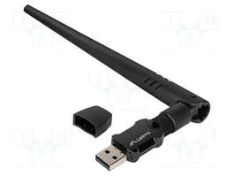 LANBERG Carte informatique de réseau WiFi USB 2.0 - Noir