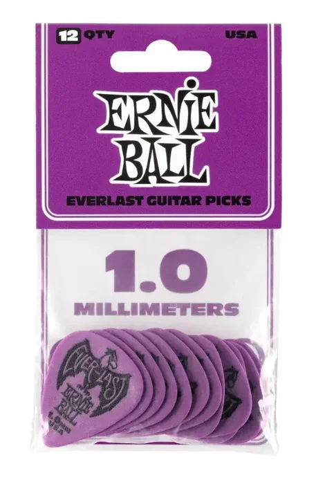 Ernie Ball Everlast Médiator Pourpre 1,00 mm - 12 unités Ernie Ball Everlast Médiator Pourpre 1,00 mm - 12 unités