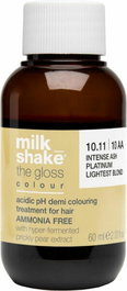 Milk Shake The Gloss Acidic pH - Coloration Demi-Permanente pour Cheveux - Ton 10.1 Platinum Blonde - Flacon 60 ml
