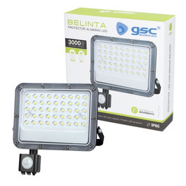GSC Evolution Proyector LED Belinta 30W 4000K Noir avec Capteur PIR