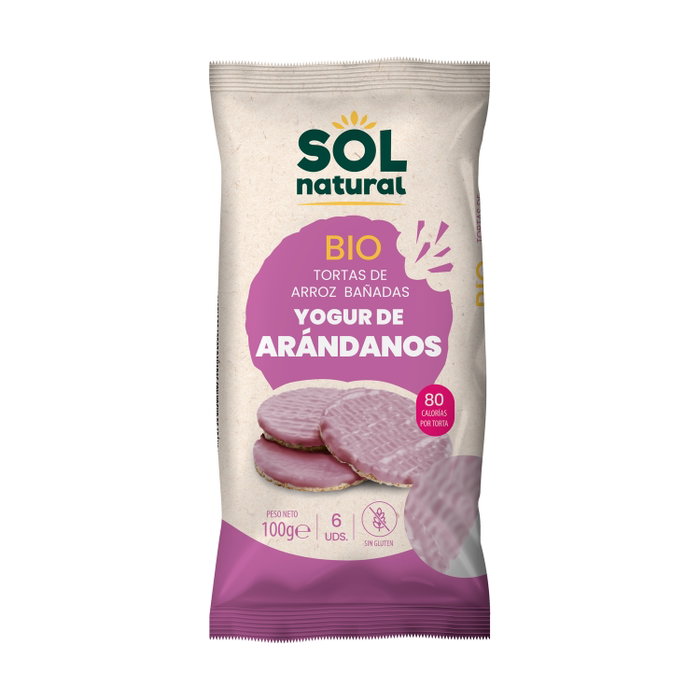 Sol Natural Tortas de arroz con yogur y arandano BIO