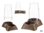 MASCOW Comedero bebedero plastique réserve 3,5L beige