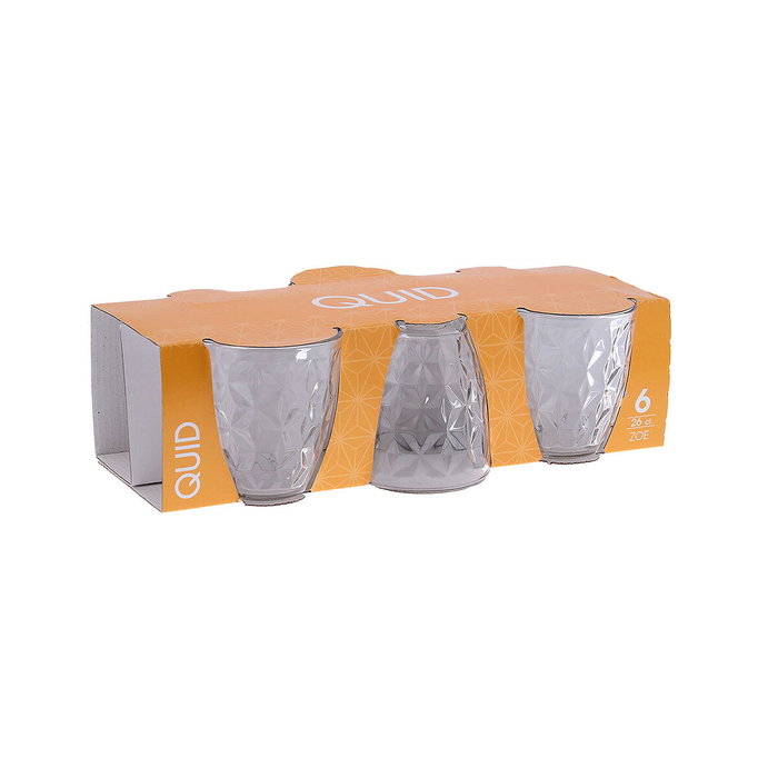 Verre d'eau Quid Zoe Transparent verre 260 ml (6 Unités)
