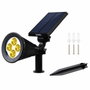 Lumi Jardin Lot de 2 projecteurs solaires à LED Spiky Noir