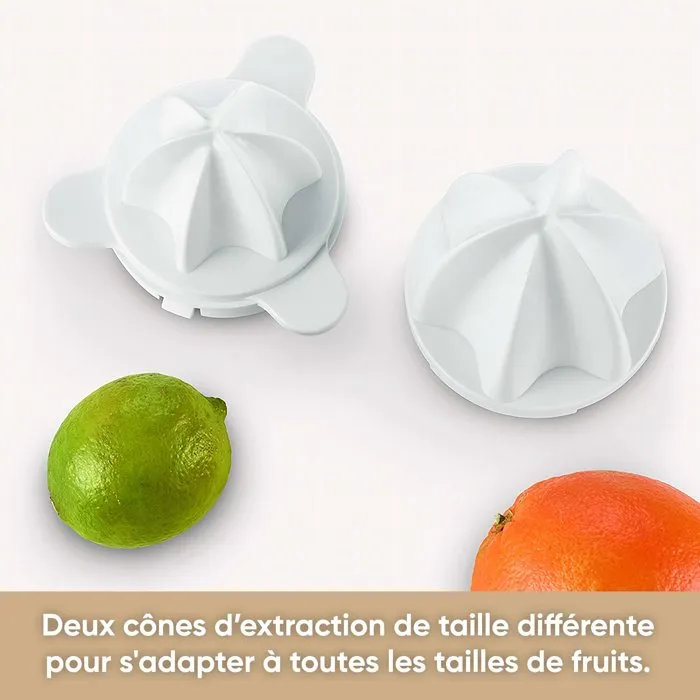 Severin CP3535 Presse-agrumes électrique blanc 1L avec 2 cônes amovibles