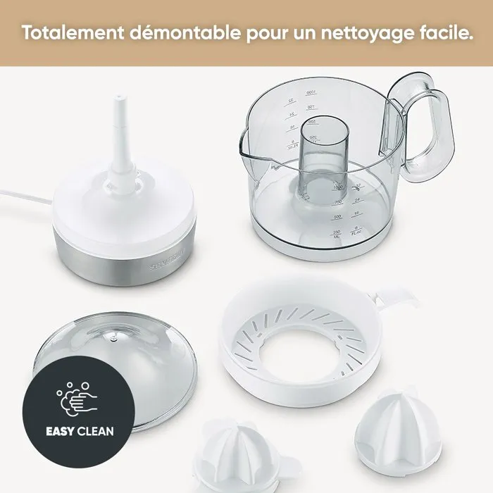 Severin CP3535 Presse-agrumes électrique blanc 1L avec 2 cônes amovibles