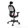 Piqueras y Crespo Chaise de Bureau 2D036N1 Rose avec Appui-tête