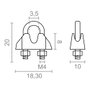 Edm Sujetacable Din-741 sjt01 en acier galvanisé, 2 unités