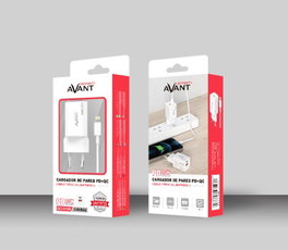 AVANT CONNECT Chargeur de courant 20W GaN QC3.0 + PD avec câble Lightning 1m