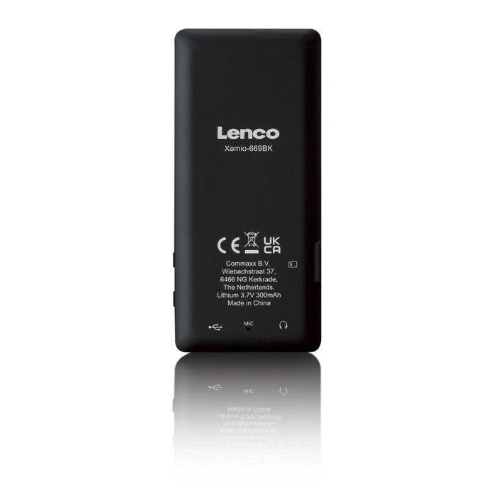 Lenco Xemio 669BK Lecteur MP3/MP4 Noir