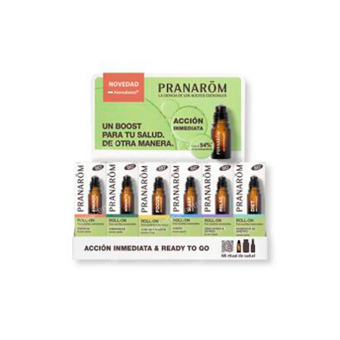 Pranarom P.Acabado Expo Aromaboost Roll On 6 références x 4 unités Pranarom P.Acabado Expo Aromaboost Roll On 6 références x 4 unités