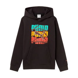Sweat à capuche enfant Puma Graphic Logo Colour Noir 12-14 ans