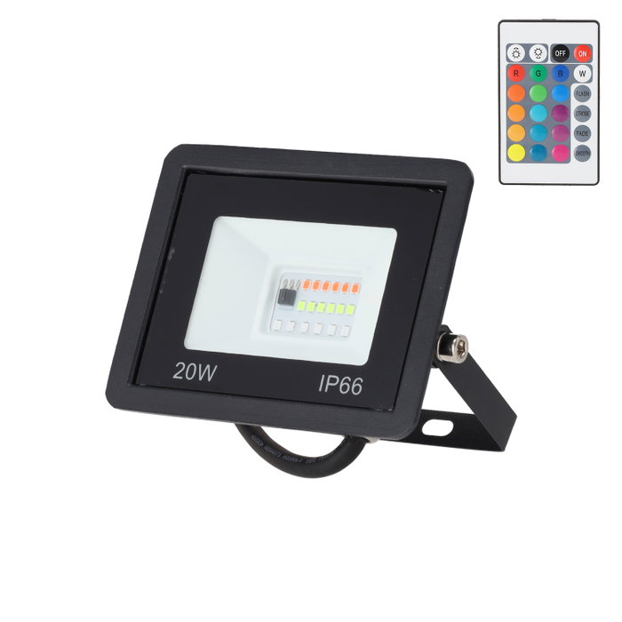 Projecteur LED RGBW avec télécommande 20 W