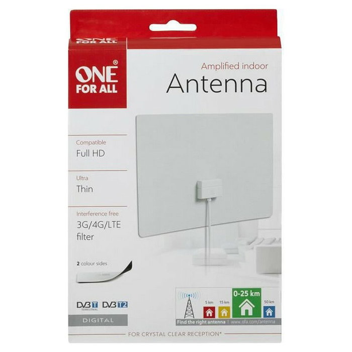 One For All SV9440 Antenne d'intérieur Ultra plate avec Filtre 5G