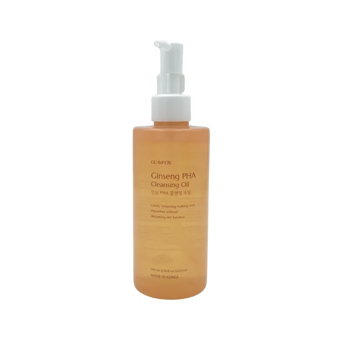 Glamfox Huile nettoyante au Ginseng et PHA 200 ml