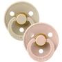 BIBS Sucette bébé Vanilla Blush - Embout rond - Pack de 2