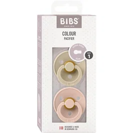 BIBS Sucette bébé Vanilla Blush - Embout rond - Pack de 2