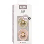 BIBS Sucette bébé Vanilla Blush - Embout rond - Pack de 2