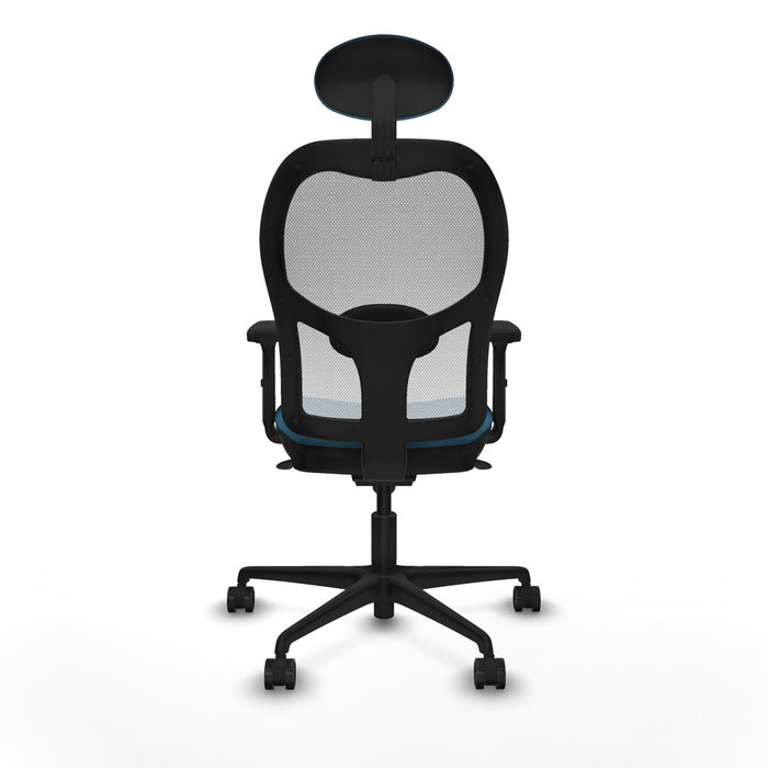 Piqueras y Crespo 2D036N1 Chaise de Bureau avec Appui-tête Blanc Vert pétrole