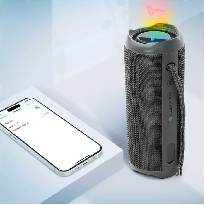 Yenkee Enceinte Bluetooth ELEMENT VIENTO YSP 40BE - 40W, 2 Woofers 55mm, Bluetooth 5.3, TWS, Résistance à l'eau IPX6, 10h Autonomie