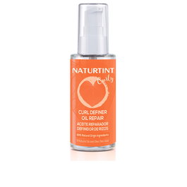Naturtint Huile réparatrice définissante pour boucles CURLY - Soin nourrissant 9 huiles naturelles - 50 ml - Sans silicones, sans parabènes