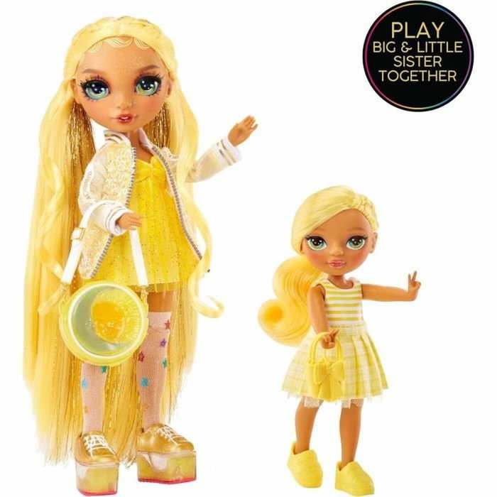 Rainbow High Littles Poupée 15cm Jaune avec Animal de Compagnie