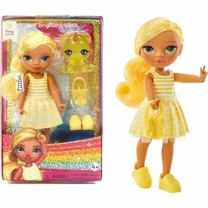 Rainbow High Littles Poupée 15cm Jaune avec Animal de Compagnie