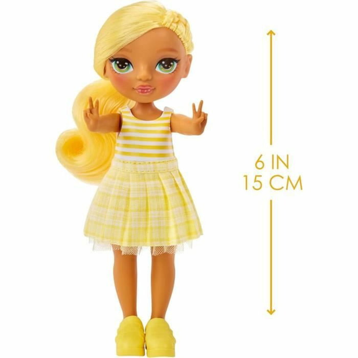 Rainbow High Littles Poupée 15cm Jaune avec Animal de Compagnie