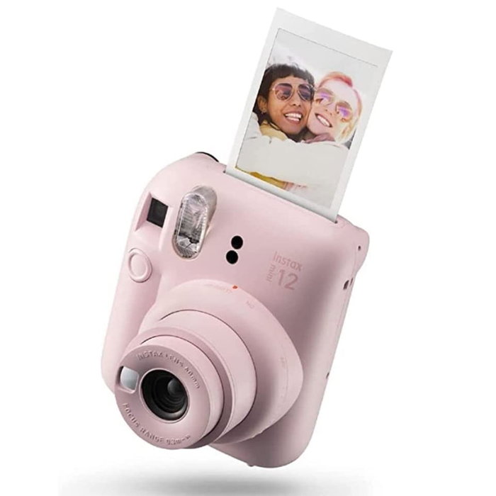 Fujifilm Instax Mini 12 16806107 Appareil Photo Instantané avec Flash, Exposition Automatique, Miroir Selfie et Mode Premier Plan - Bleu Pastel