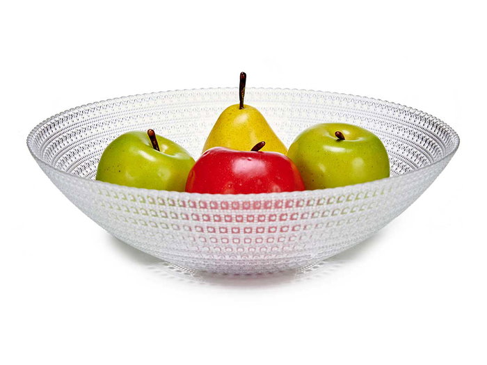 Vivalto Bowl Cristal Allure 31 cm en Verre Transparent pour Salade (Set de 4)