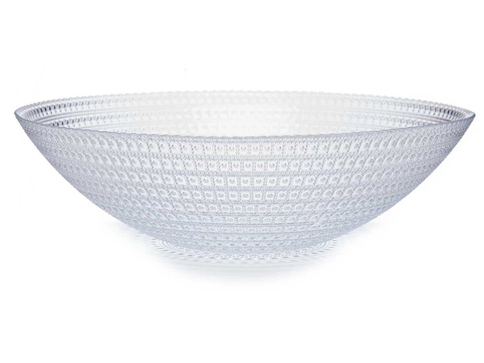 Vivalto Bowl Cristal Allure 31 cm en Verre Transparent pour Salade (Set de 4)