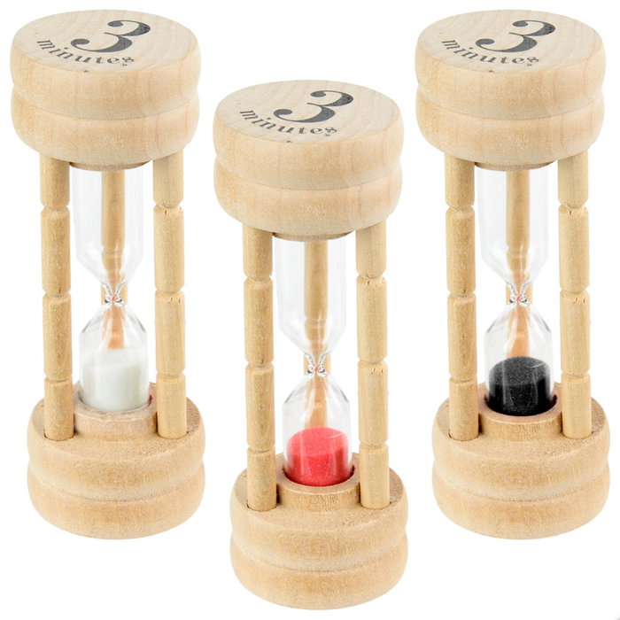 Cuisy Sablier de 3 minutes en bois Cuisy Sablier de 3 minutes en bois