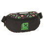 Minecraft Sac Banane, Ceinture Portefeuille, 23x9x14 cm, Compartiment Zip, Sangles Réglables avec Fermeture PVC